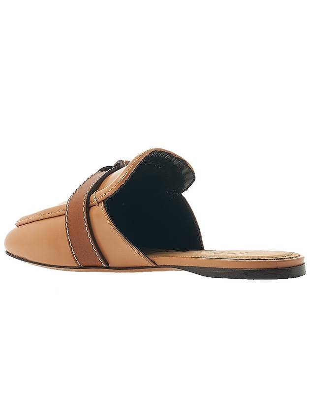 Gate Flat Leather Mule Brown - LOEWE - BALAAN.