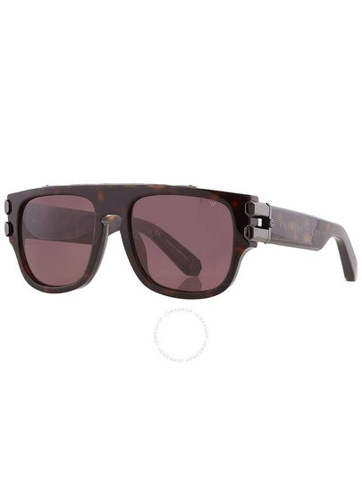 Philipp Plein Brown Browline Men's Sunglasses SPP011M 722 55 - PHILIPP PLEIN - BALAAN 2