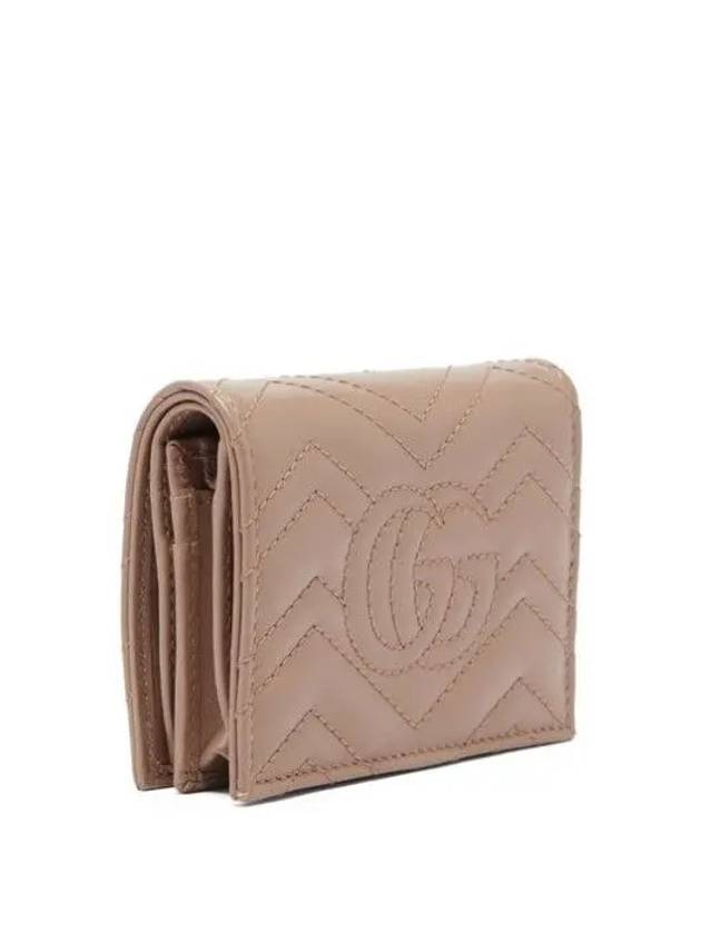 GG Marmont Matelasse Flap Card Wallet Dusty Pink - GUCCI - BALAAN 4