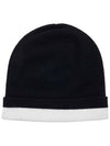 Cashmere Logo Beanie Black - BURBERRY - BALAAN 3