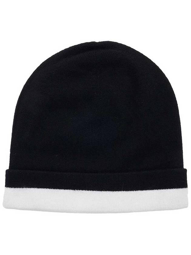 Cashmere Logo Beanie Black - BURBERRY - BALAAN 3