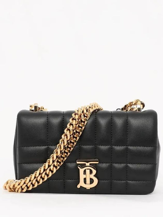 Quilted Lula Mini Leather Cross Bag Black - BURBERRY - BALAAN 2