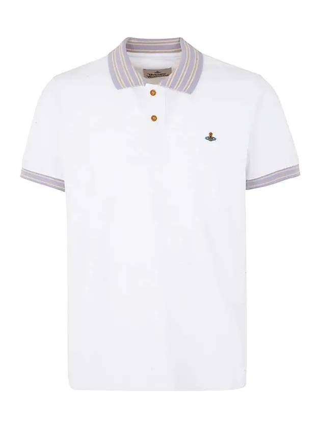 Logo Classic Stripe Polo Shirt White - VIVIENNE WESTWOOD - BALAAN 3