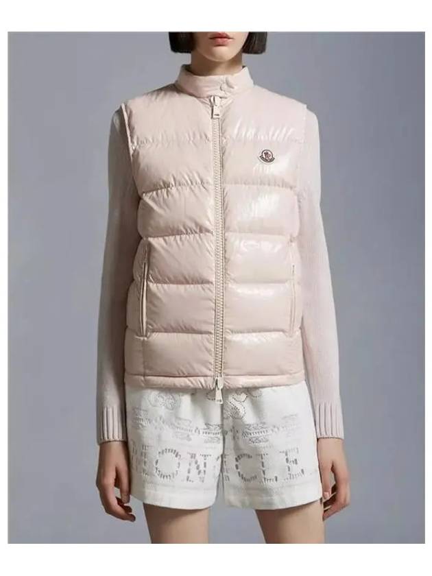 Alcibia Logo Patch Padded Vest Pink - MONCLER - BALAAN 4