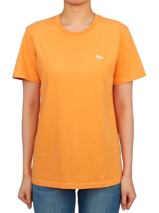 Baby Fox Patch Regular Short Sleeve T-Shirt Orange - MAISON KITSUNE - BALAAN 2