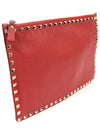 PW2P0269BOL Red Calfskin Gold Plated Rockstud Pouch Clutch - VALENTINO - BALAAN 3