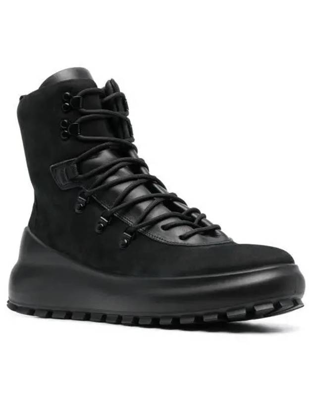 Hiking Leather Walker Boots Black - STONE ISLAND - BALAAN 2