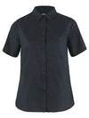 Women's Ovik Travel Short Sleeves Shirt Dark Navy - FJALL RAVEN - BALAAN 2