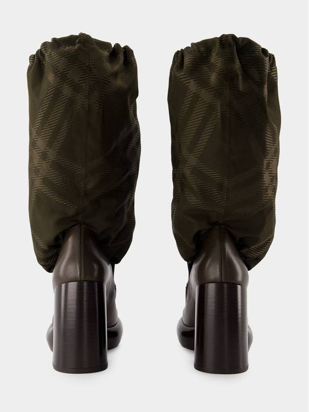 Check Wedge Middle Boots Snug - BURBERRY - BALAAN 4