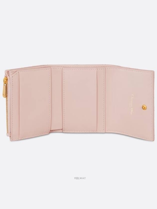 Dior Jolie Hibiscus Wallet Powder Pink Cannage - DIOR - BALAAN 3