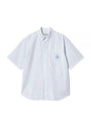 Linus Striped Short Sleeve Shirt Blue White - CARHARTT WIP - BALAAN 2