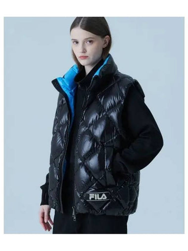 Milan Down Quilted Goose Padding Vest FS2DVF4111XBLK - FILA - BALAAN 1