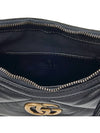 Marmont Small Leather Shoulder Bag Black - GUCCI - BALAAN 10