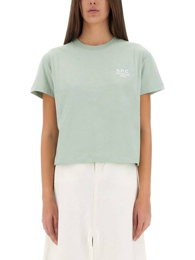 Boxy Rue Madame Short Sleeve T-Shirt Green - A.P.C. - BALAAN 2