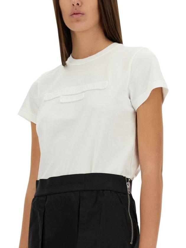 Alexander Wang Embossed Logo T-Shirt - ALEXANDER WANG - BALAAN 4