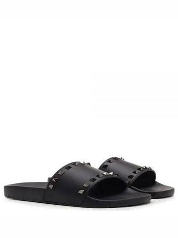 24 4Y0S0873 JGC 0NO 4Y2S0873 Rubber VLTN Slide Sandals - VALENTINO - BALAAN 1