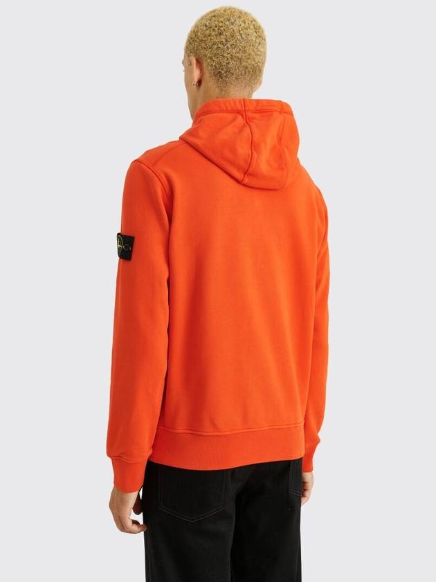 Signature Logo Patch Hoodie Orange - STONE ISLAND - BALAAN 4