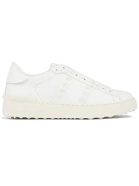 Rockstud Untitled Low Top Sneakers White - VALENTINO - BALAAN 1