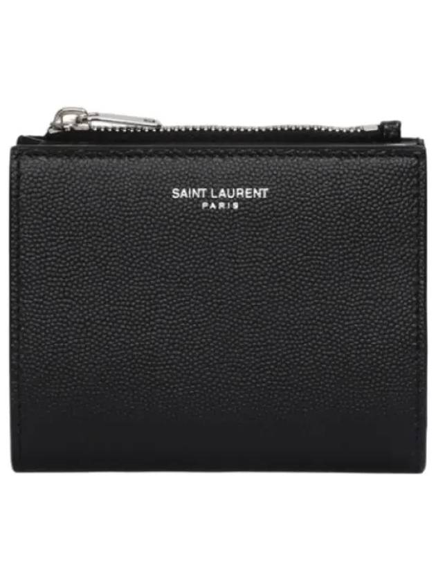 Classic Logo Zipper Half Wallet - SAINT LAURENT - BALAAN 1