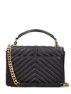 YSL Logo College Quilted Leather Chain Strap Shoulder Bag - SAINT LAURENT - BALAAN 3