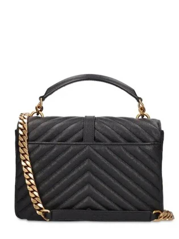 YSL Logo College Quilted Leather Chain Strap Shoulder Bag - SAINT LAURENT - BALAAN 3