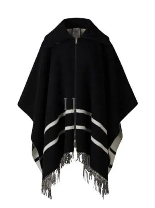 104103 Logo Patch Wool Cape 3G00004 OU226 999 - MONCLER - BALAAN 1