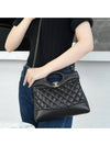 Gold Hardware Shiny Crumpled Calfskin Mini Tote Bag Black - CHANEL - BALAAN 7