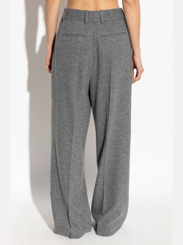 Officine Generale Wool Trousers With Wide Legs, Women's, Grey - OFFICINE GENERALE - BALAAN 4