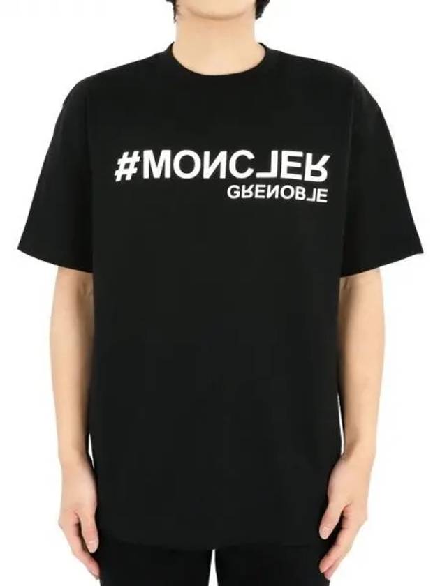 Men s Granoble Lettering Logo Short Sleeve Black 8C00003 83927 999 1062999 - MONCLER - BALAAN 1