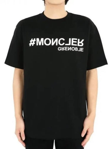 Men s Granoble Lettering Logo Short Sleeve Black 8C00003 83927 999 270929 1062999 - MONCLER - BALAAN 1