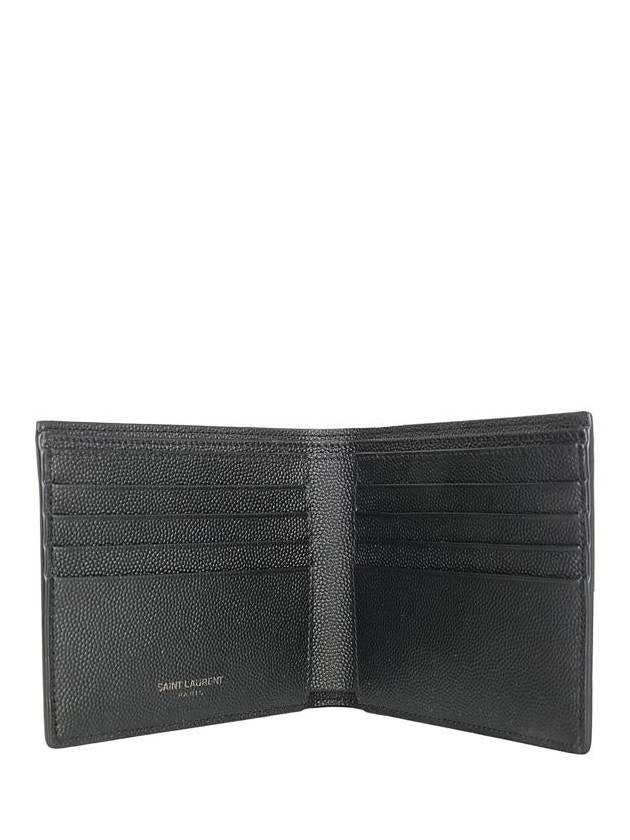 Cassandre  Leather Half Wallet Black - SAINT LAURENT - BALAAN 4