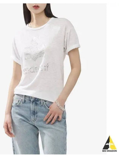 Coldy Short Sleeve T Shirt White TS0004FAA1N10E20WH - ISABEL MARANT - BALAAN 1