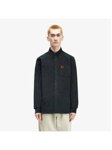 Fred Perry Sharp Corduroy Shirt Night Green AFPM2438726 Q20 - FRED PERRY - BALAAN 1