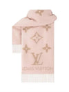 Reykjavik Monogram Cashmere Scarf Beige Rose - LOUIS VUITTON - BALAAN 4