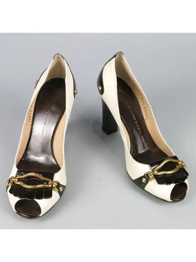 Gold decorated patent leather blend women s open toe shoes - GIUSEPPE ZANOTTI - BALAAN 2