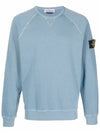 Garment Dyed Malfile Fleece Crewneck Sweatshirt Dark Blue - STONE ISLAND - BALAAN 3