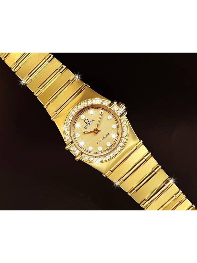 Constellation 12P Bezel Diamond Women s Gold Band Watch - OMEGA - BALAAN 4