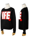 Life Logo Sweatshirt Black - MONCLER - BALAAN 3