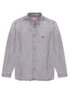 Simply Denim Long Sleeve Shirt Grey - DIESEL - BALAAN 1