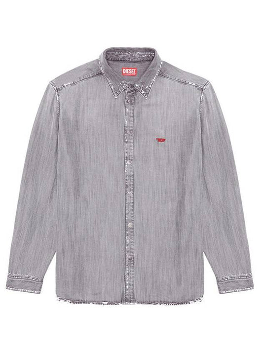 Simply Denim Long Sleeve Shirt Grey - DIESEL - BALAAN 2