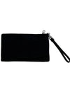 Saffiano Leather Strap Nylon Clutch Bag Black - PRADA - BALAAN 4