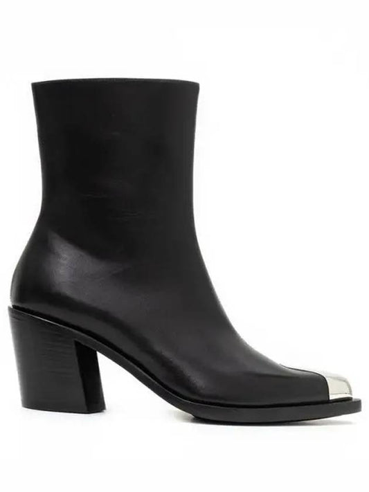 silver toe ankle middle boots heel - ALEXANDER MCQUEEN - BALAAN 2