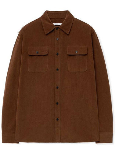 Wardrobe Corduroy Work Shirt COGNAC - WEST GRAND BOULEVARD - BALAAN 1