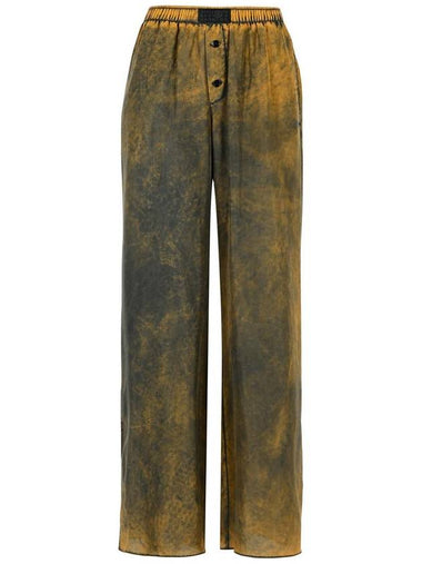 Mm6 Maison Margiela 'Tie Dye' Brown Silk Pants - MAISON MARGIELA - BALAAN 1