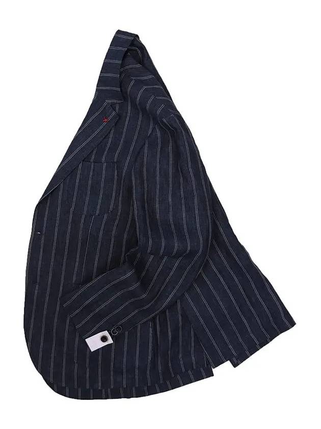 Italian striped linen summer blazer AJK105 - IKALOOOK - BALAAN 3