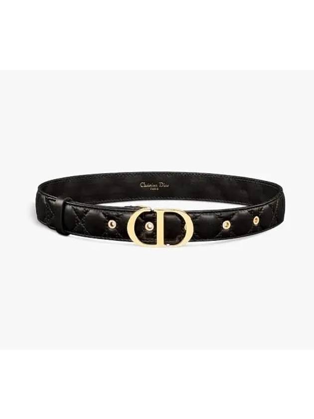 30MM Montaigne Cannage Calfskin Belt Black - DIOR - BALAAN 2