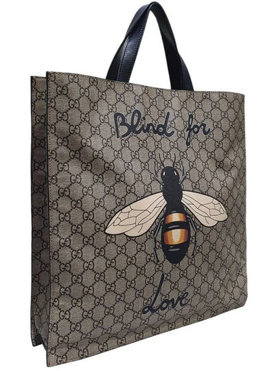 Women s 450950 PVC BEE Printing Soft GG Supreme Shopper Tote Bag Shoulder Strap - GUCCI - BALAAN 2