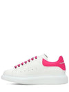 Neon Pink Louver Logo Heel Tab Over Platform Leather Sneakers - ALEXANDER MCQUEEN - BALAAN 4