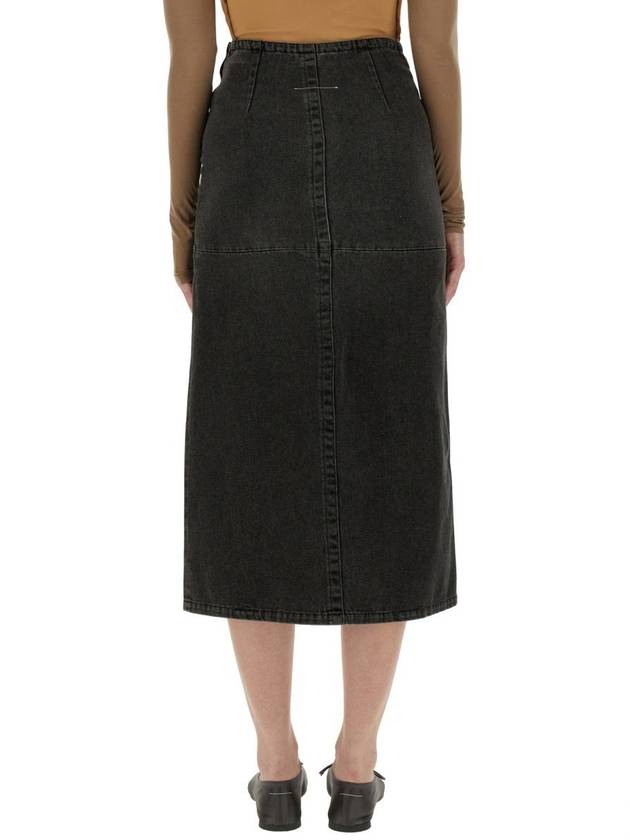 Mm6 Maison Margiela Long Denim Skirt - MAISON MARGIELA - BALAAN 3