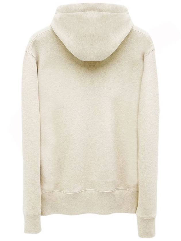 Face Patch Cotton Hoodie Oatmeal Melange - ACNE STUDIOS - BALAAN 3